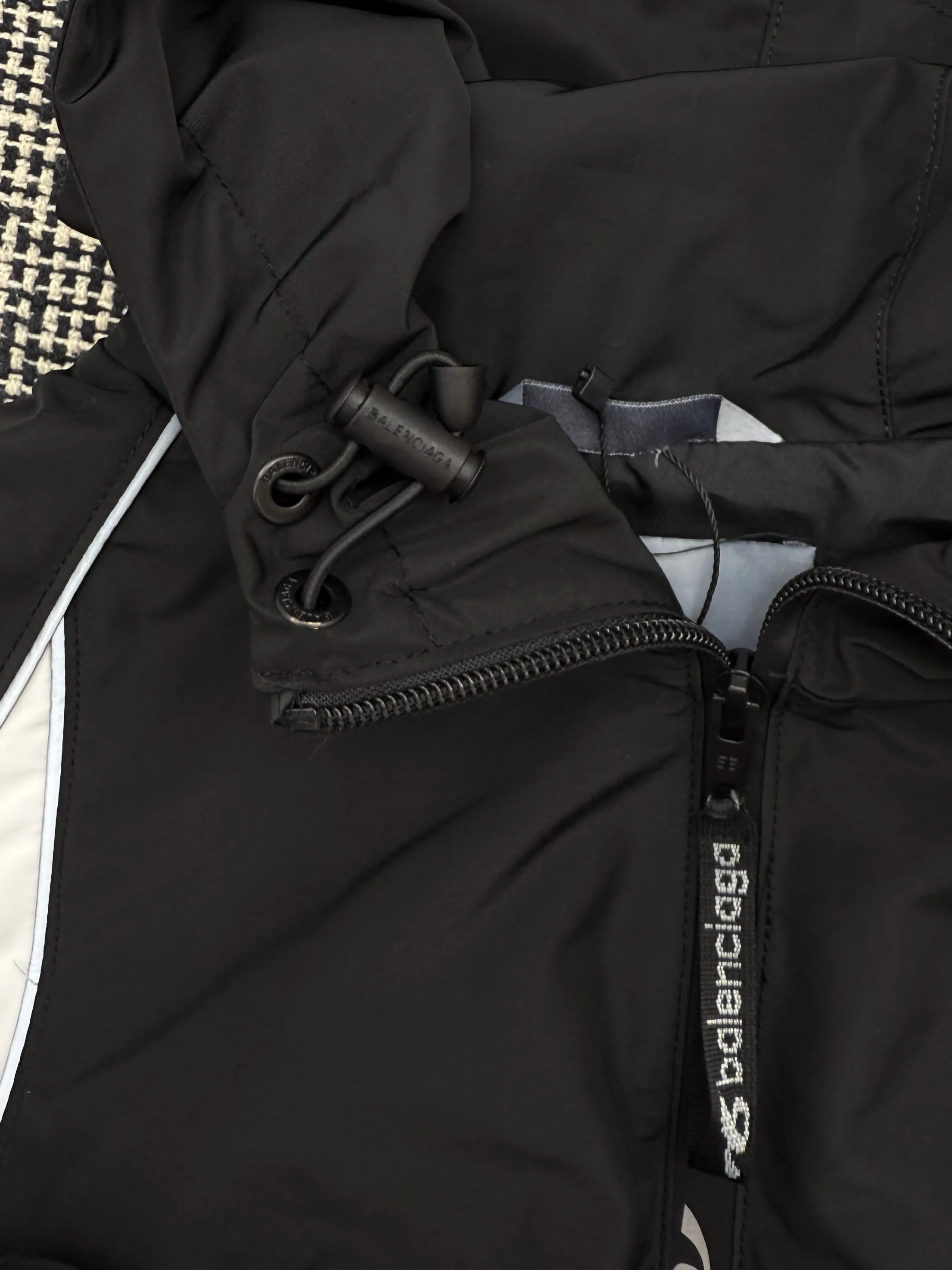 Balenciaga Paris zipper letter print patchwork jacket XS/S/M/L